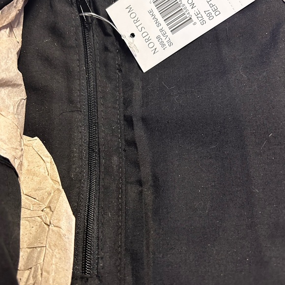 NEW Nordstroms Silver Snakeskin Clutch Glam Shiny Club - Picture 5 of 5